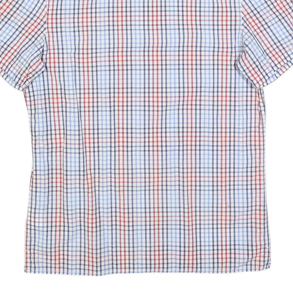 CALVIN KLEIN Mens Blue & Red Check Short Sleeve Shirt S Cotton Casual Summer