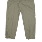 Mens Classic Beige Cotton Blend Trousers W38 L31 Zip Closure Straight Leg