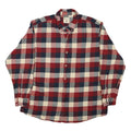 RED HEAD Mens Red & Navy Check Shirt 2XL Cotton Blend Button-Down Casual Fit