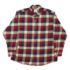 RED HEAD Mens Red & Navy Check Shirt 2XL Cotton Blend Button-Down Casual Fit