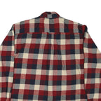 RED HEAD Mens Red & Navy Check Shirt 2XL Cotton Blend Button-Down Casual Fit