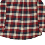 RED HEAD Mens Red & Navy Check Shirt 2XL Cotton Blend Button-Down Casual Fit