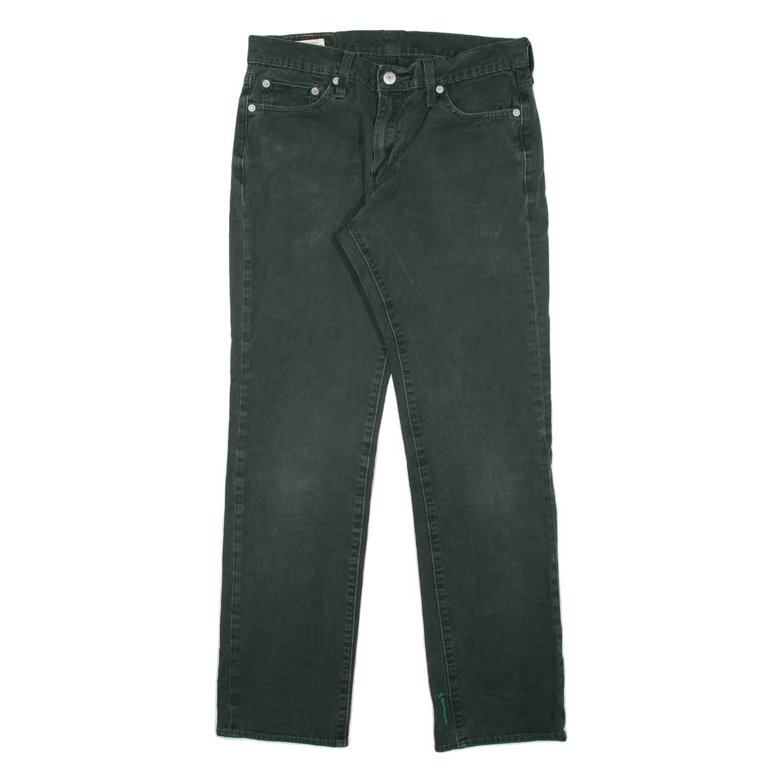 LEVI'S 511 Big E Womens Trousers Green Slim Straight W29 L29