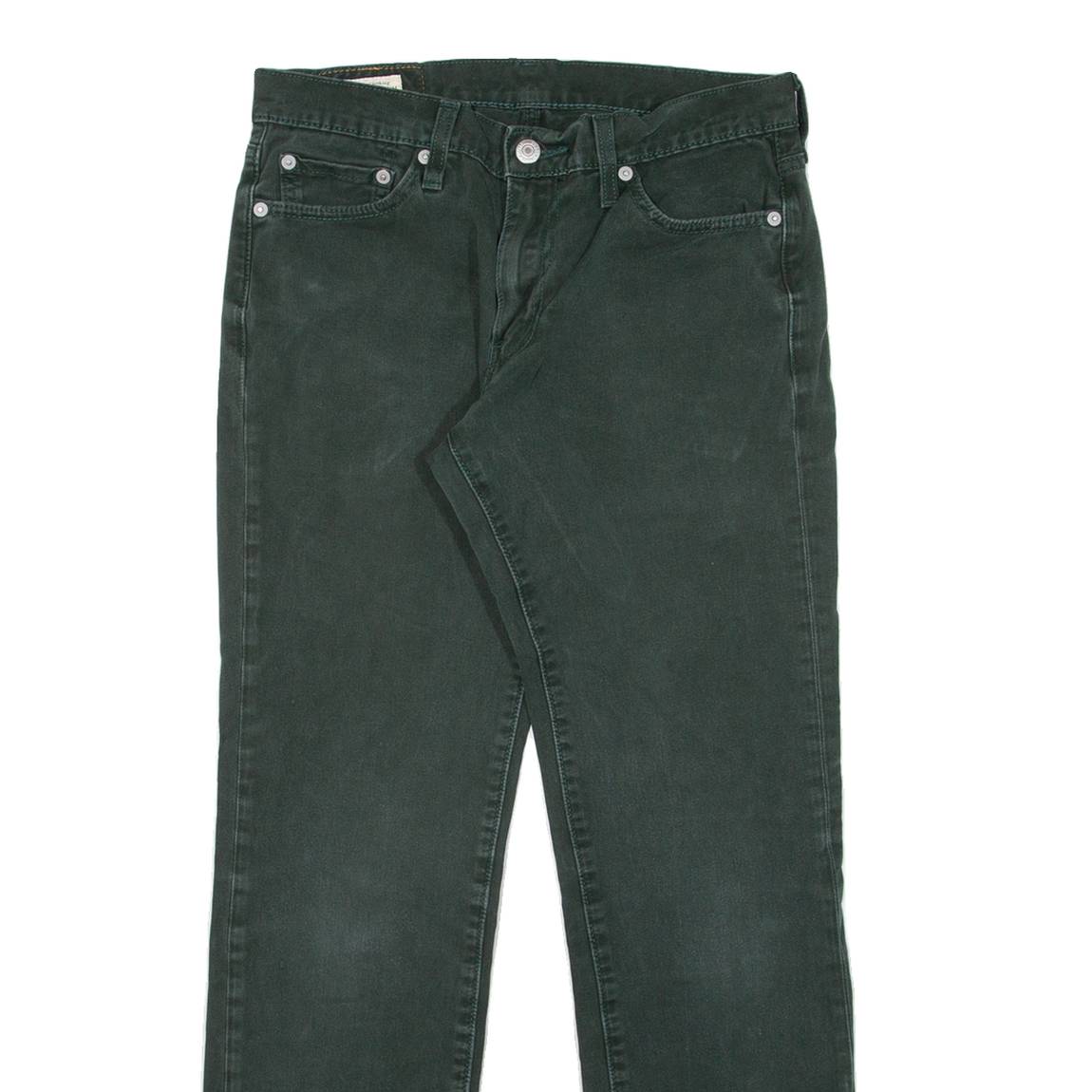 LEVI'S 511 Big E Womens Trousers Green Slim Straight W29 L29