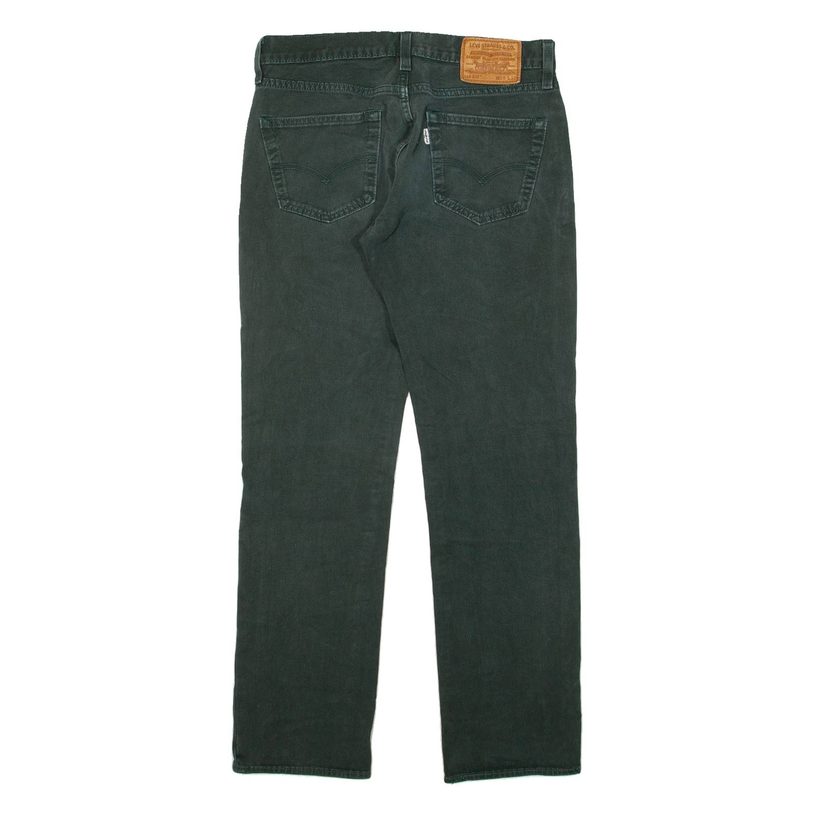 LEVI'S 511 Big E Womens Trousers Green Slim Straight W29 L29