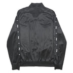 FILA Mens Black Track Jacket M Polyester Zip Logo Tape Sportswear