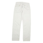 LEVI'S 501 Mens White Regular Fit Straight Denim W28 L27 Button Cotton Blend
