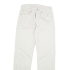 LEVI'S 501 Mens White Regular Fit Straight Denim W28 L27 Button Cotton Blend