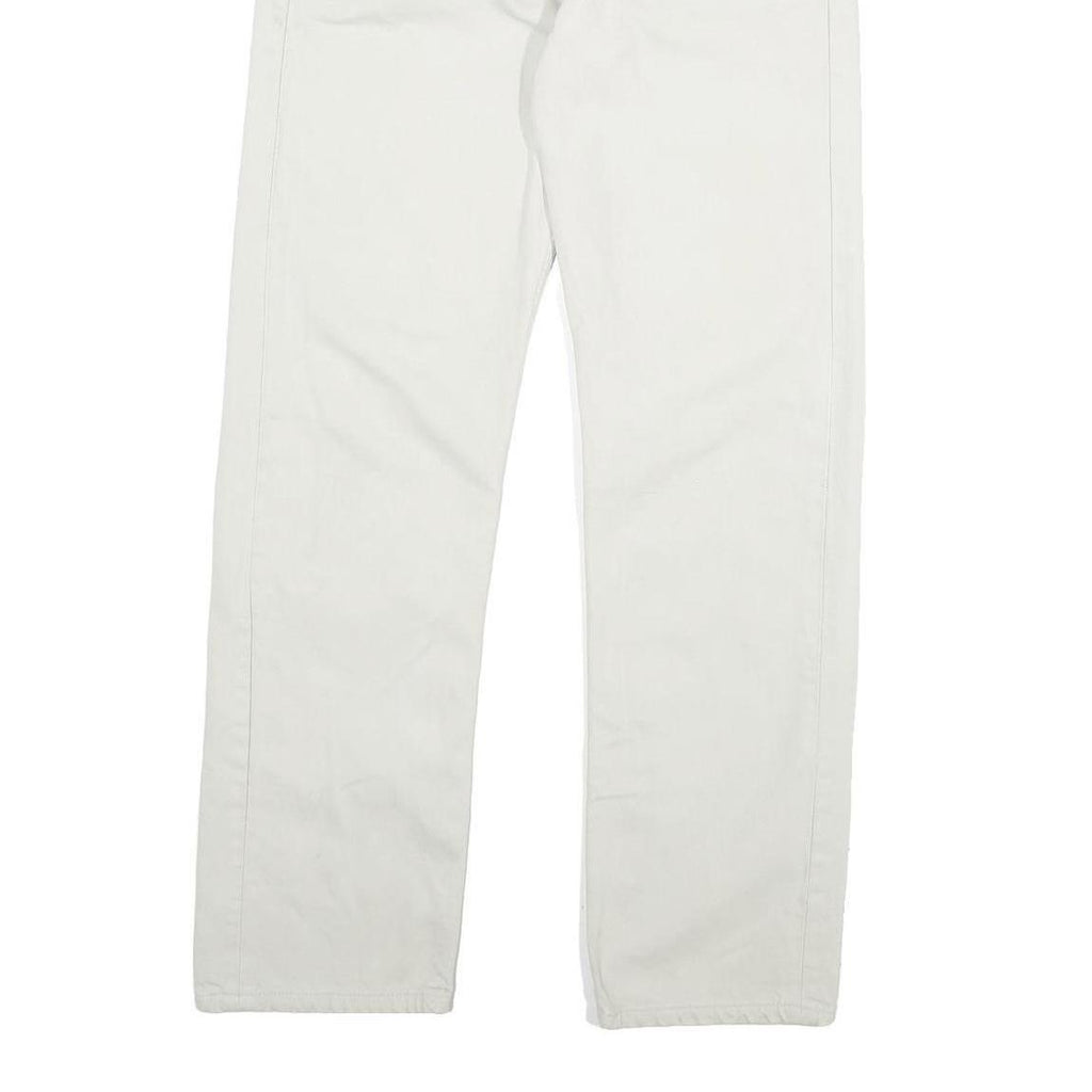 LEVI'S 501 Mens White Regular Fit Straight Denim W28 L27 Button Cotton Blend