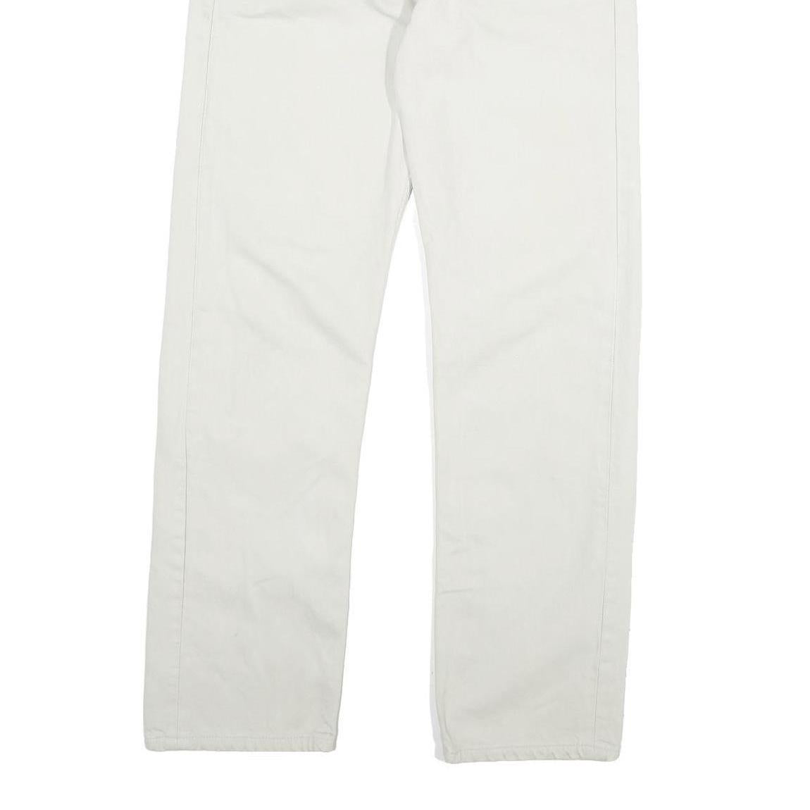 LEVI'S 501 Mens White Regular Fit Straight Denim W28 L27 Button Cotton Blend