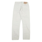 LEVI'S 501 Mens White Regular Fit Straight Denim W28 L27 Button Cotton Blend