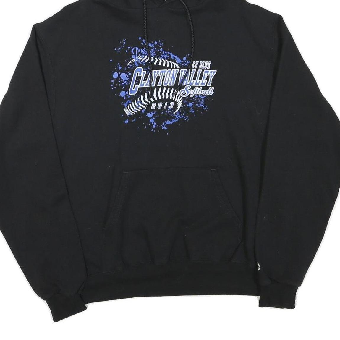 CHAMPION Mens Black Clayton Valley Softball Pullover Hoodie M