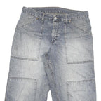 WAVE BOARD Mens Shorts Blue Casual Cotton Blend 2XL W34 Large Pockets