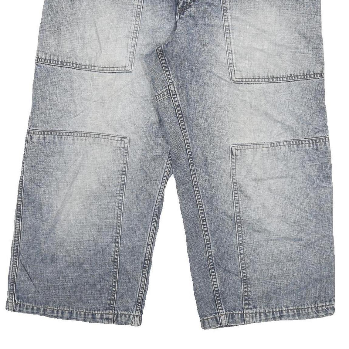 WAVE BOARD Mens Shorts Blue Casual Cotton Blend 2XL W34 Large Pockets