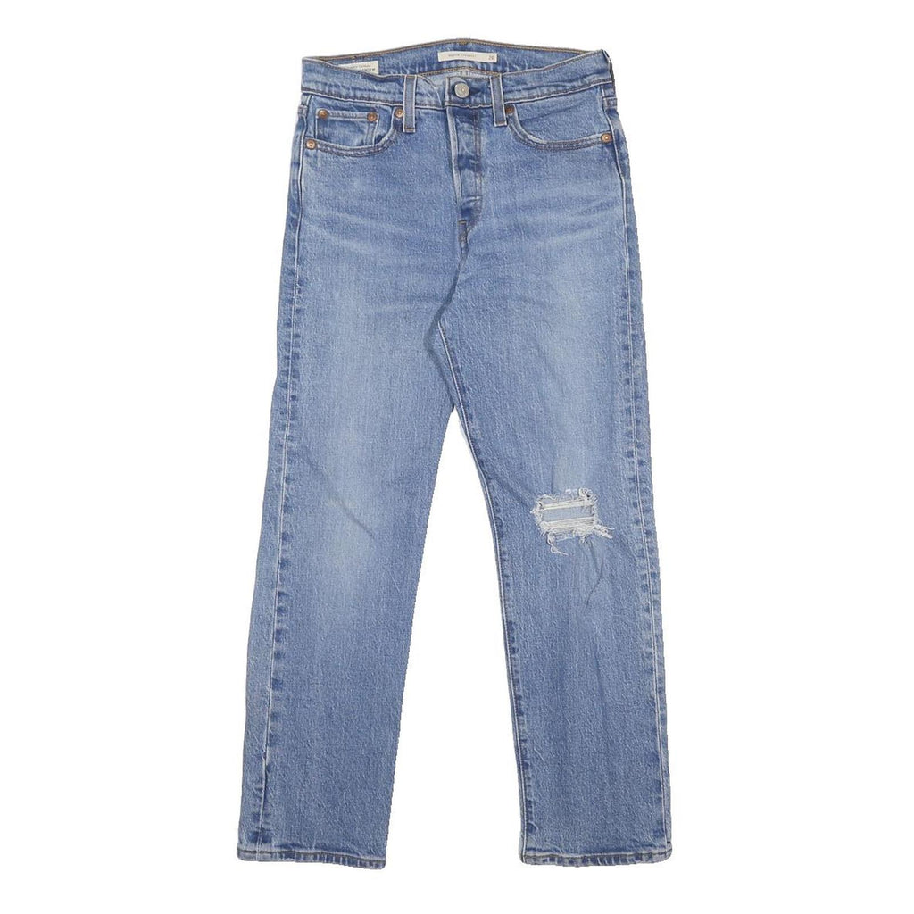 LEVI'S Big E Womens Jeans Blue Regular Straight Denim Medium W26 L25 Classic