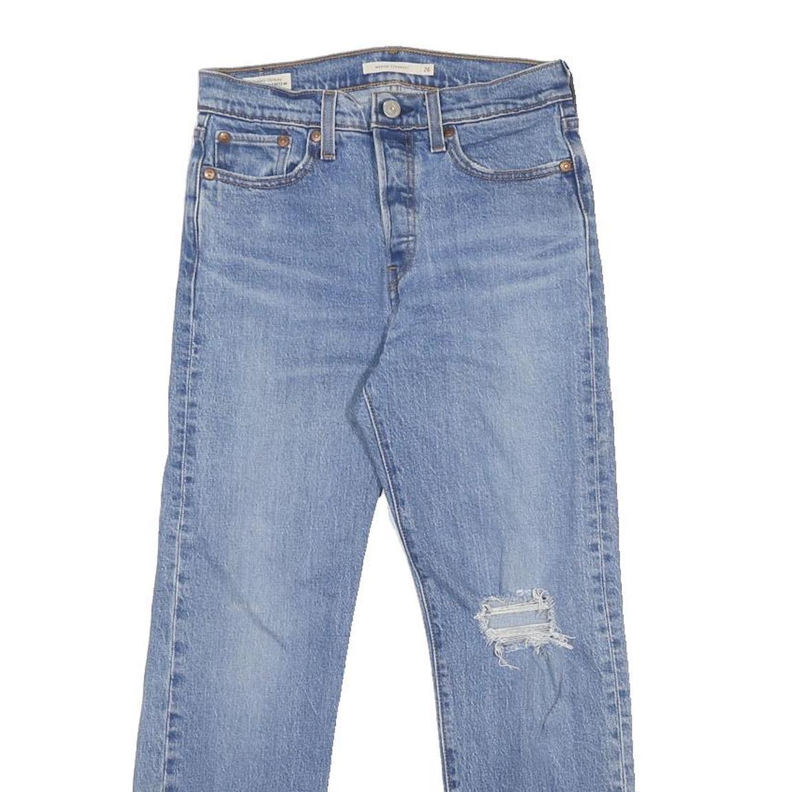 LEVI'S Big E Womens Jeans Blue Regular Straight Denim Medium W26 L25 Classic