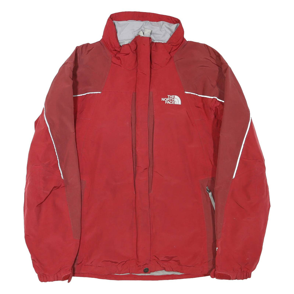 THE NORTH FACE Womens Red & Beige Outdoor Jacket M Polyester Blend Woven Zip