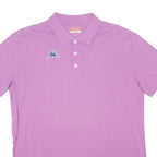 KAPPA Mens Purple Short Sleeve Plain Polo Shirt 2XL Cotton Blend Casual