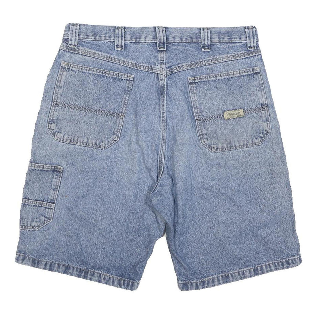 WRANGLER Mens Denim Blue Casual Shorts L W34 Classic Fit Cotton Blend