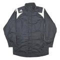 ADIDAS Mens Black White Zip Jacket M Polyester Blend Plain Sports Casual