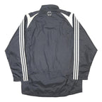 ADIDAS Mens Black White Zip Jacket M Polyester Blend Plain Sports Casual