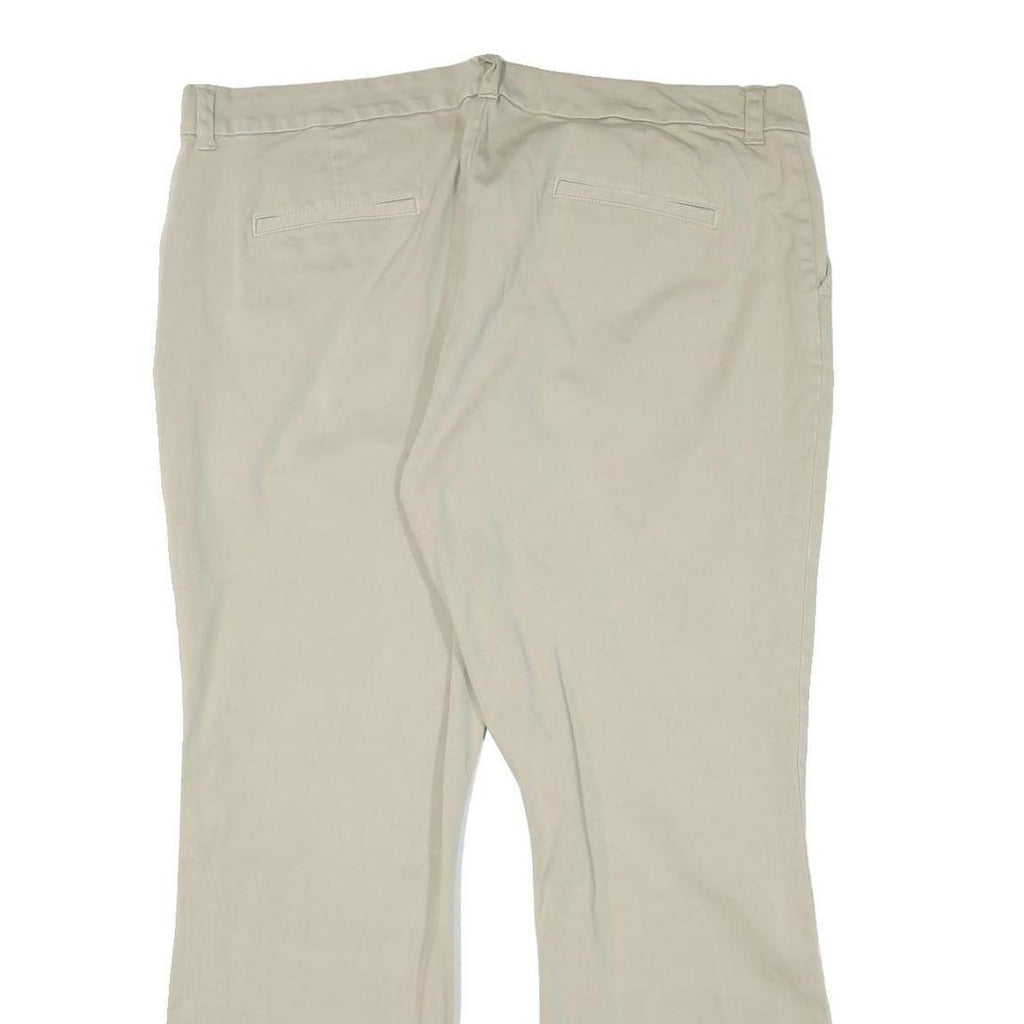 DICKIES Womens Cotton Blend Beige Regular Leg Regular Fit Trousers W41 L29 Zip