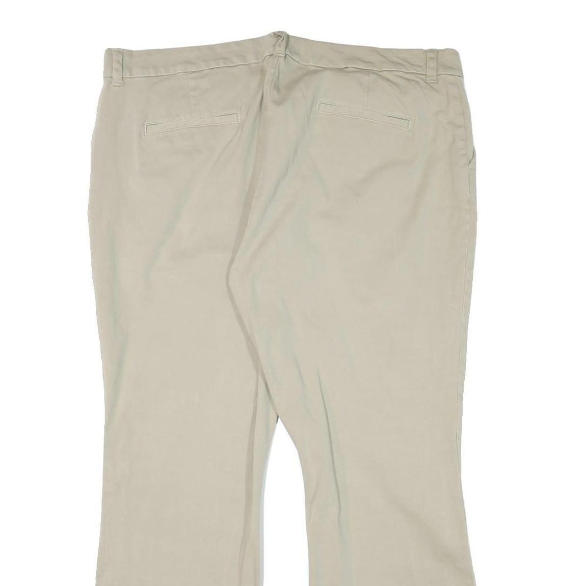 DICKIES Womens Cotton Blend Beige Regular Leg Regular Fit Trousers W41 L29 Zip