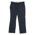 DICKIES Womens Polyester Blend Navy Slim Fit Straight Leg Trousers W32 L27