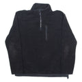 NAUTICA Mens Fleece Black 1/4 Zip Tight Knit L