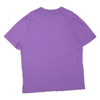 CHAMPION Mens Purple Graphic T-Shirt L Short Sleeve Crew Neck Cotton Blend