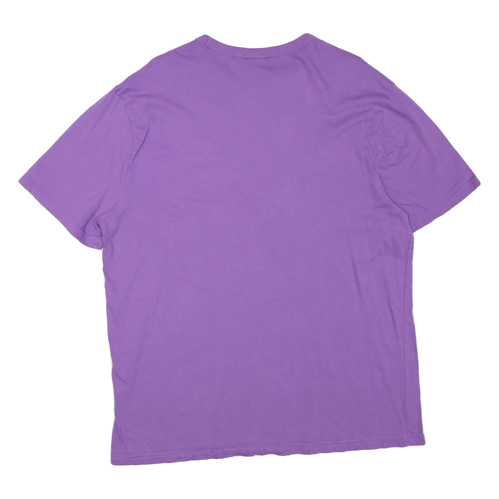 CHAMPION Mens Purple Graphic T-Shirt L Short Sleeve Crew Neck Cotton Blend