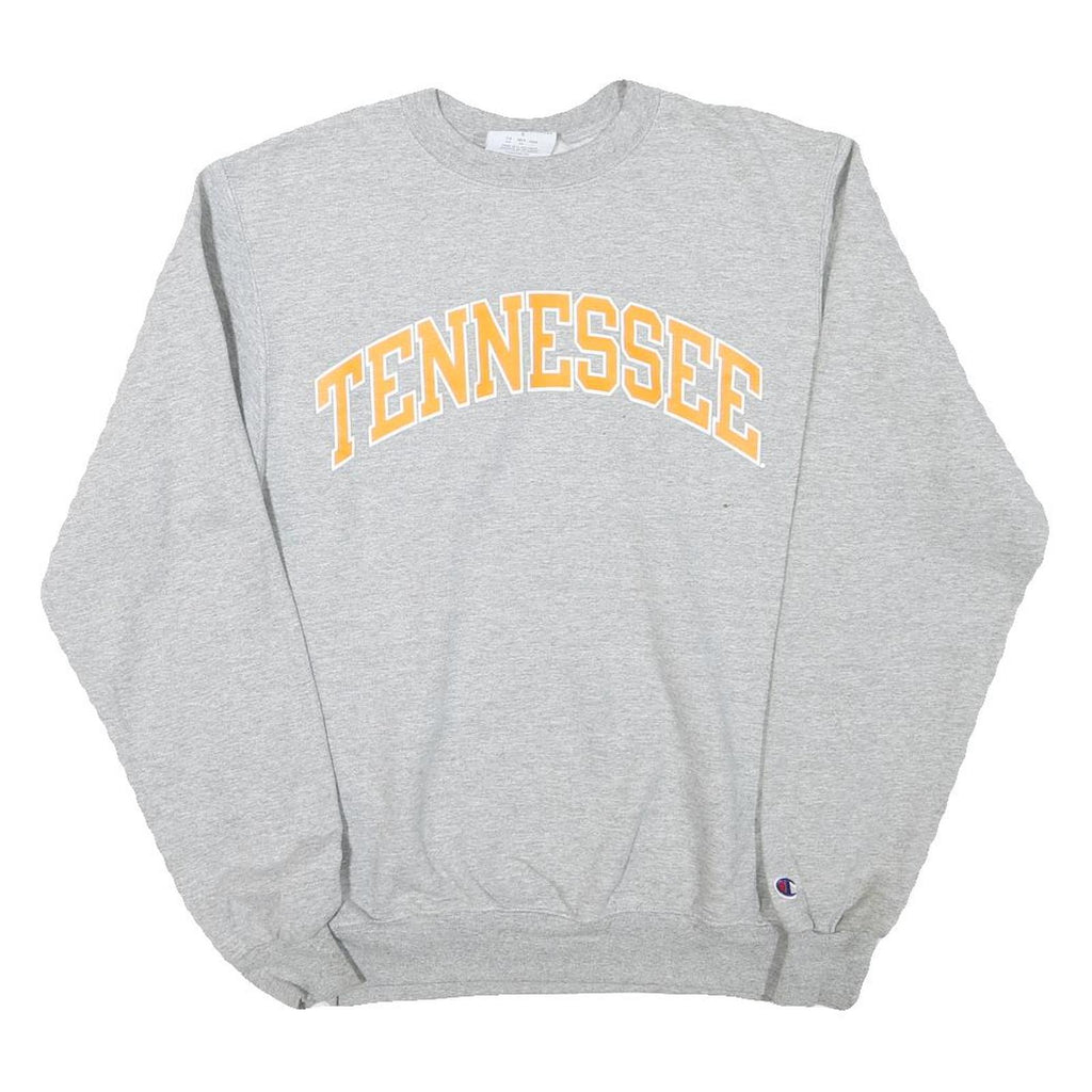 CHAMPION Mens Grey Tennessee Crew Neck S Cotton Blend Pullover Sweatshirt