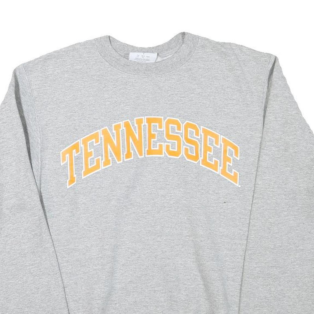 CHAMPION Mens Grey Tennessee Crew Neck S Cotton Blend Pullover Sweatshirt