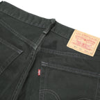 LEVI'S 521 Mens Jeans Black Relaxed Straight Denim Medium W34 L36 Classic Style
