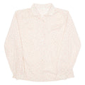 Womens Printed Shirt Beige Collared Long Sleeve Floral M