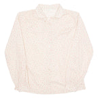 Womens Printed Shirt Beige Collared Long Sleeve Floral M