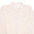 Womens Printed Shirt Beige Collared Long Sleeve Floral M