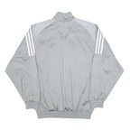 ADIDAS Mens Grey & White Athletic Jacket M Polyester Zip Track Top