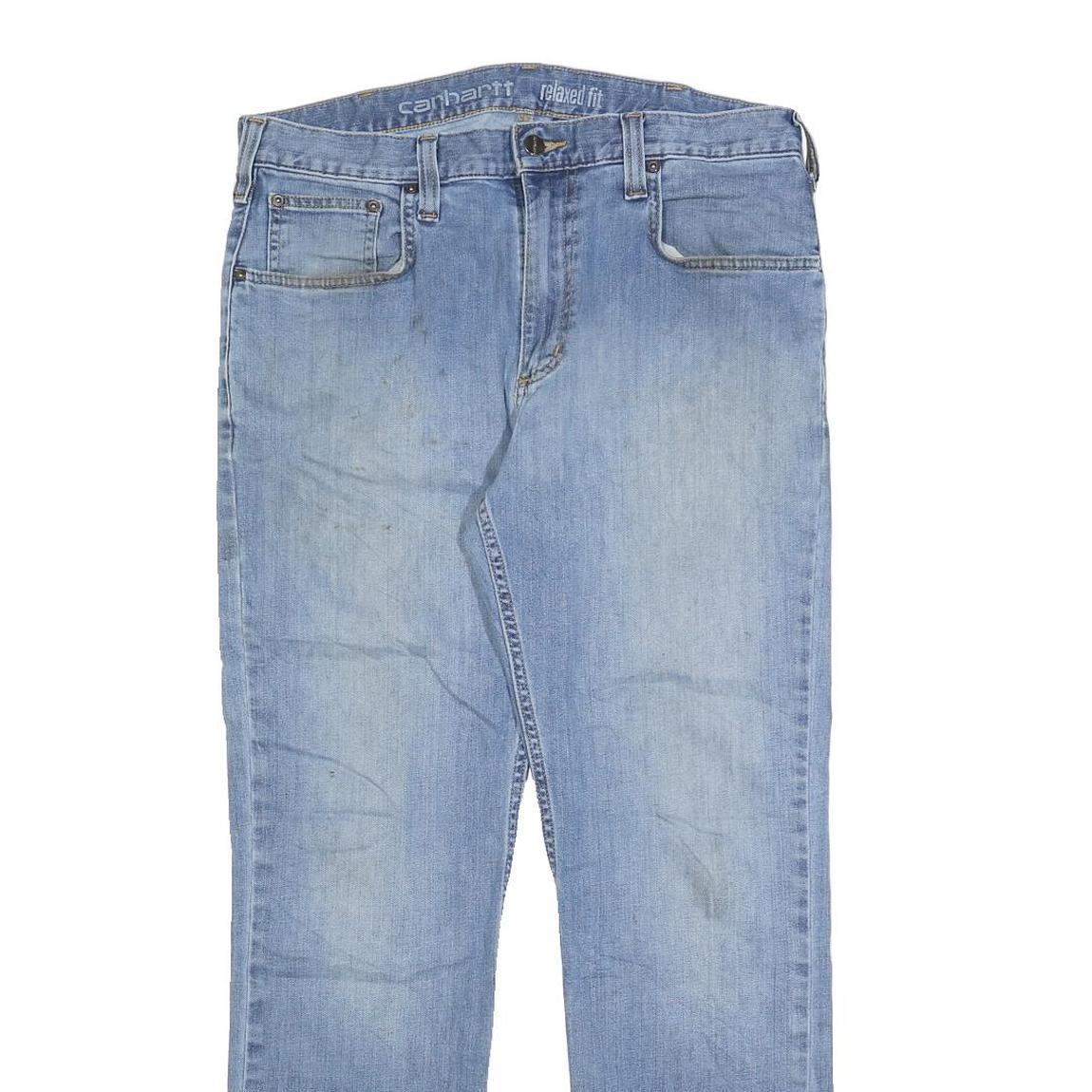 CARHARTT Mens Jeans Blue Relaxed Straight Denim Medium W34 L30 Classic Workwear