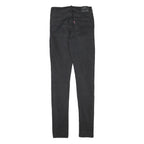 LEVI'S Womens Jeans Black Slim Skinny Denim Medium W25 L30 Zip Cotton Blend