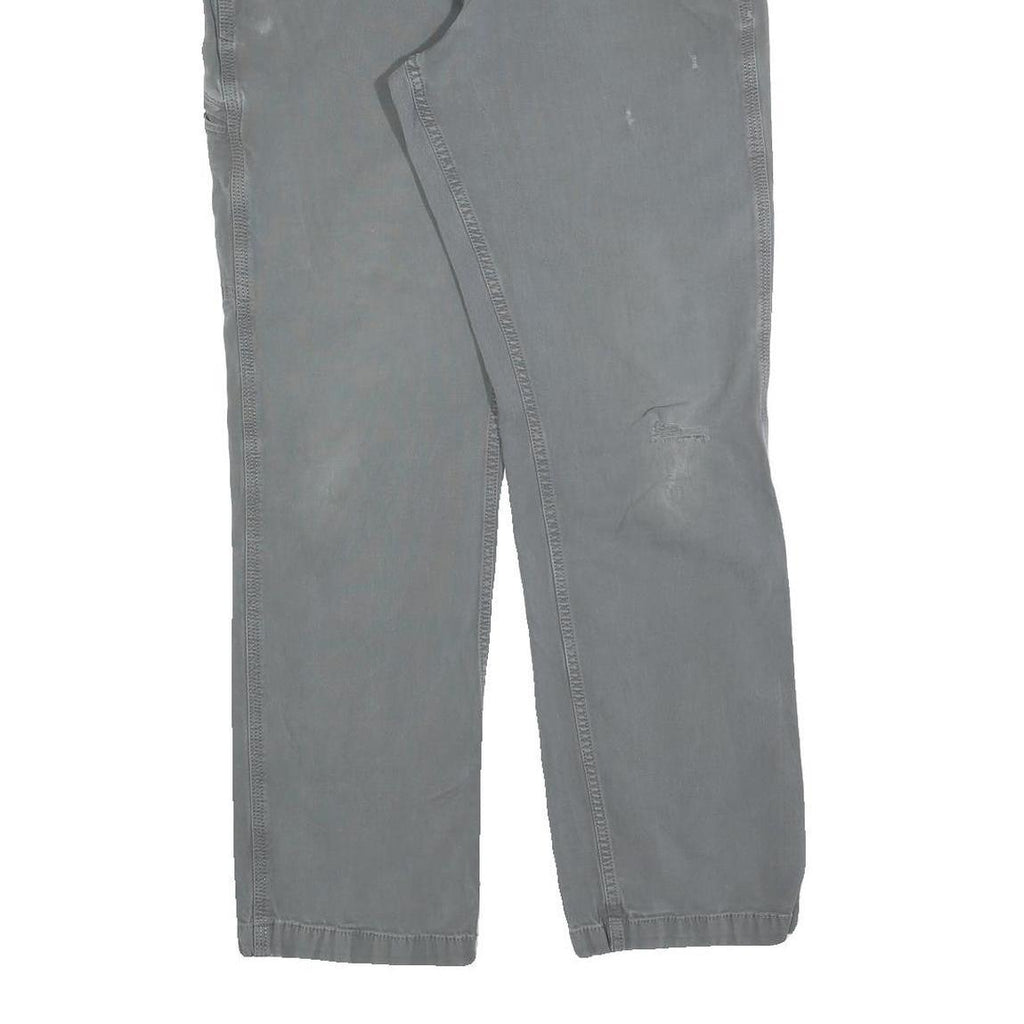 CARHARTT Mens Cotton Blend Grey Relaxed Fit Straight Trousers W36 L32 Workwear