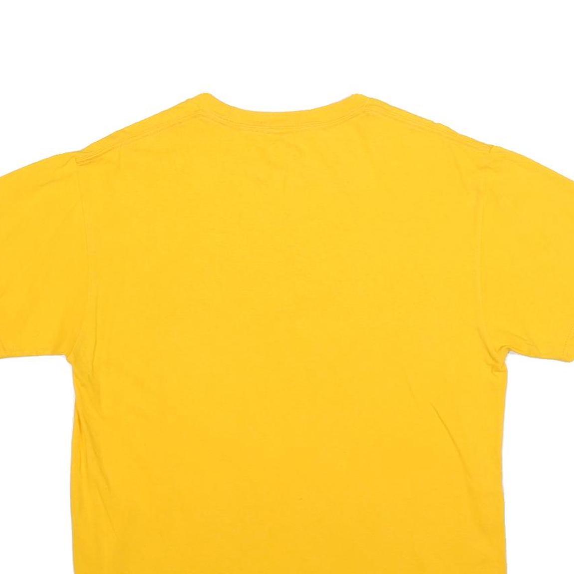 NFL Mens Yellow Pittsburgh Steelers Football Graphic T-Shirt M Crew Neck Short