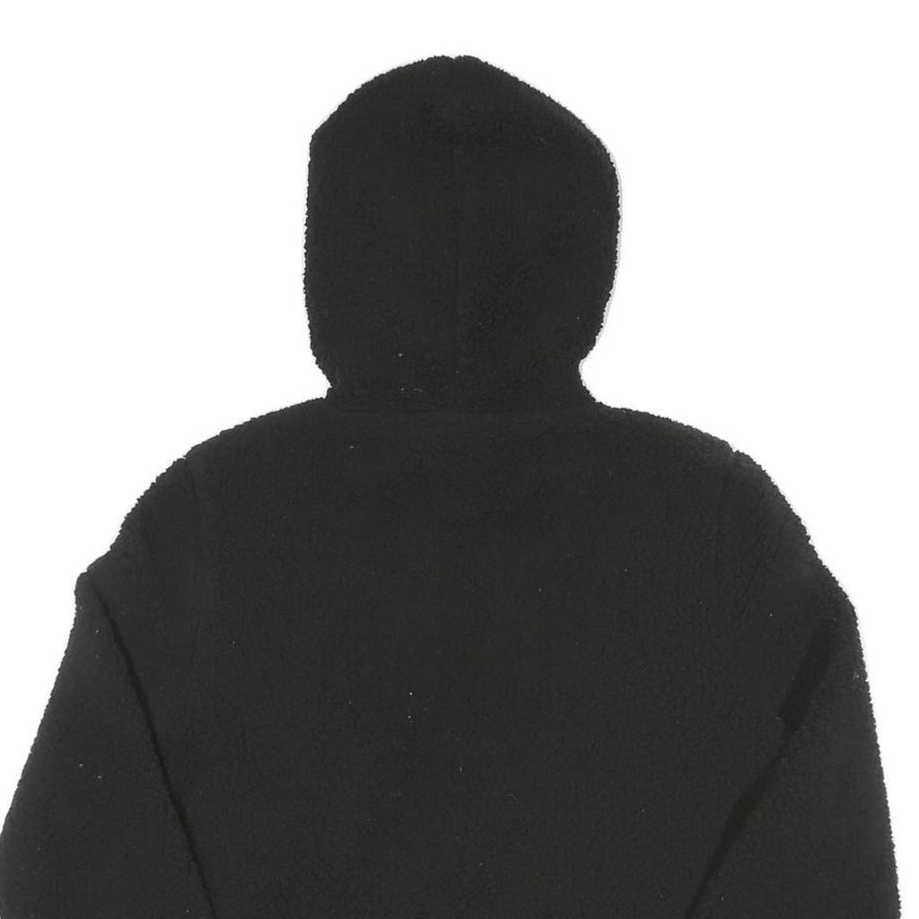 FILA Womens Black Logo Cropped Pullover Hoodie XS