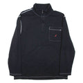 NAUTICA Mens Sweatshirt Black 1/4 Zip XL