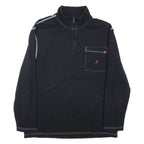 NAUTICA Mens Sweatshirt Black 1/4 Zip XL