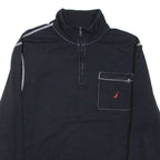 NAUTICA Mens Sweatshirt Black 1/4 Zip XL