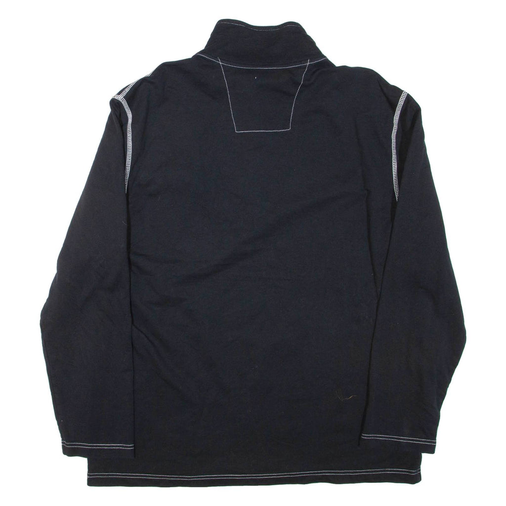 NAUTICA Mens Sweatshirt Black 1/4 Zip XL