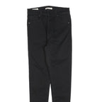 LEVI'S Womens Slim Black Denim Slim Skinny Jeans Cotton Blend W26 L28 Zip