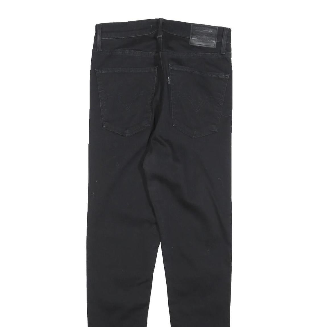 LEVI'S Womens Slim Black Denim Slim Skinny Jeans Cotton Blend W26 L28 Zip