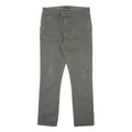 NUDIE JEANS Mens Cotton Blend Grey Slim Straight Trousers W33 L32 Stylish Zip
